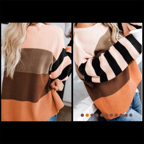 🎉HPx3🎉⭐️1 XL LEFT•Color-block Knit Sweater - Picture 3 of 7